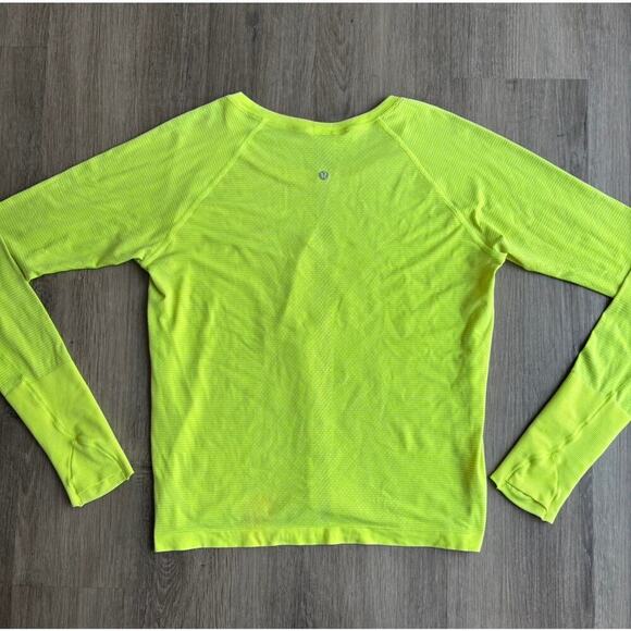Lululemon Swiftly Tech Long Sleeve Top Neon Yellow Women's 12​ - Picture 2 of 5